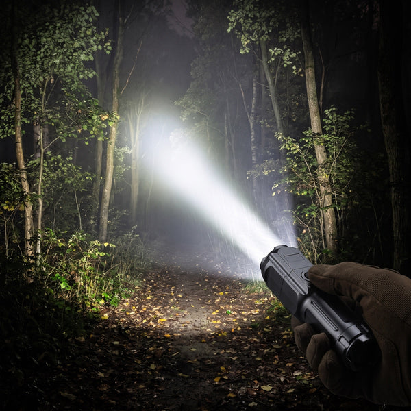 100000 Lumen Tactical USB Rechargeable LED Flashlight Alternate Angle