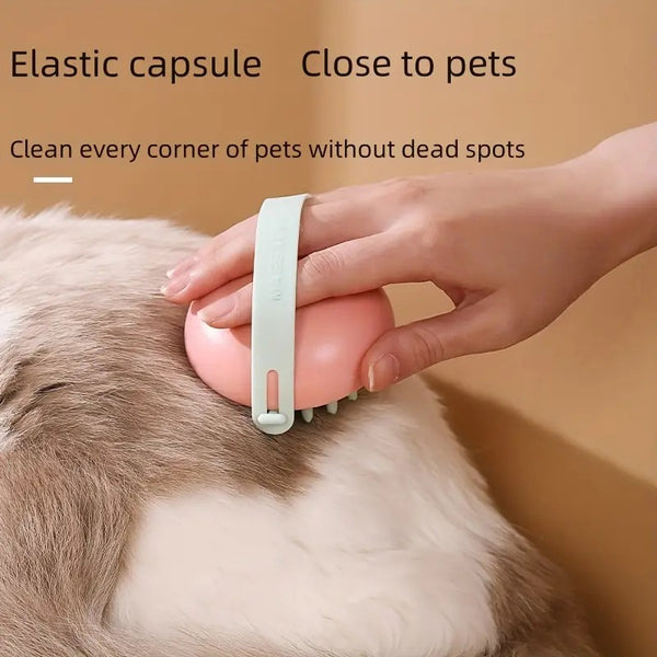 Silicone Pet Shampoo Brush for Dog and Cat Grooming Alternate Angle